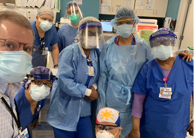 Paul Rosenfield, MD, Director of Psychiatry Education and Training at Mount Sinai Morningside/West, volunteering as an MHL with members of the Mount Sinai Morningside nursing staff.