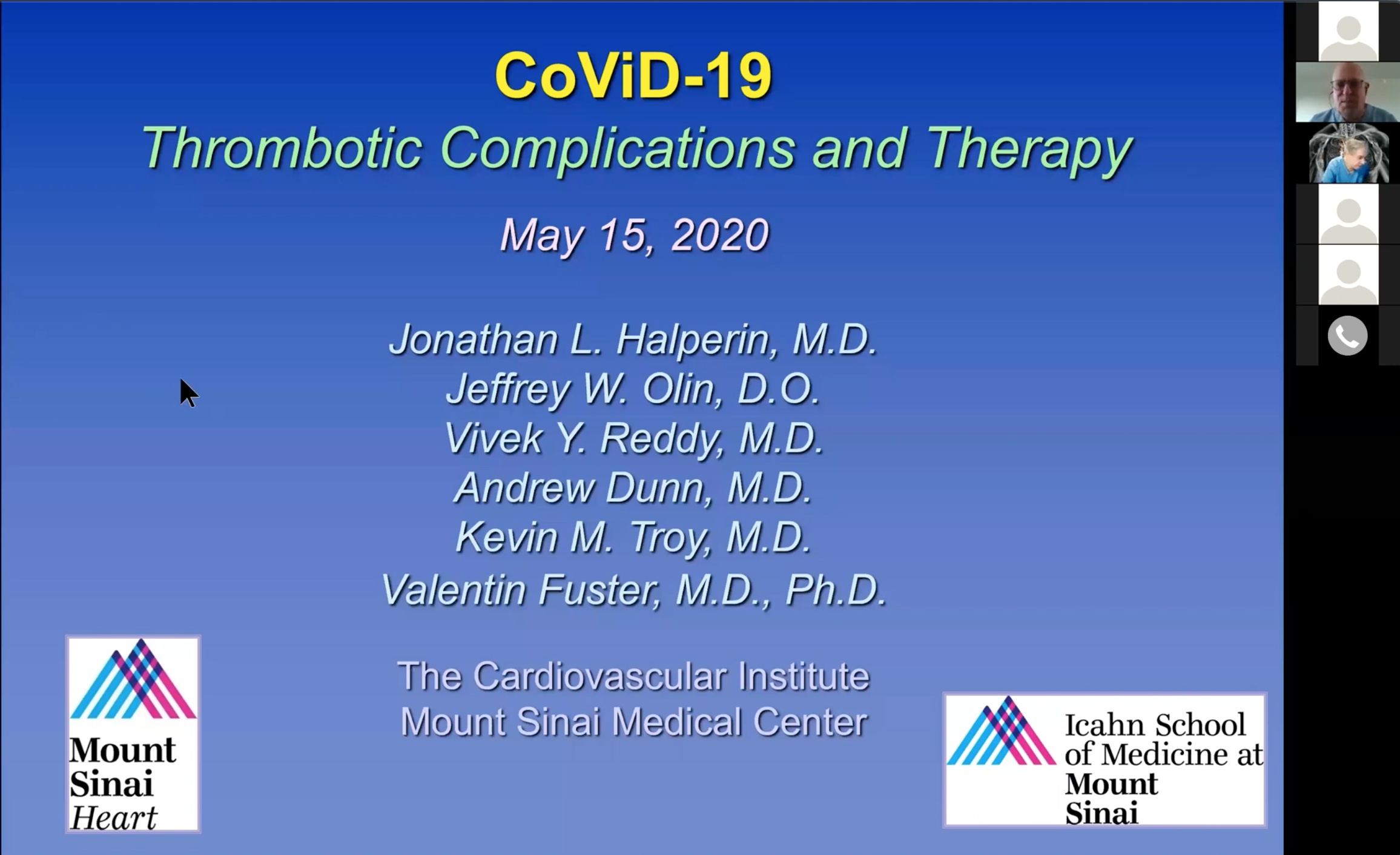 COVID19 Thrombotic Complications and Therapy Physician's Channel
