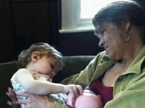 Bella with her grandmother Susan