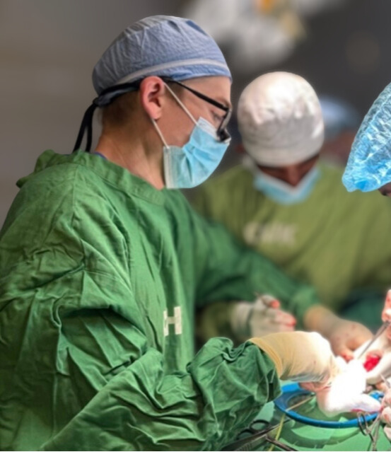 Dr. Ivan in OR in Kigali